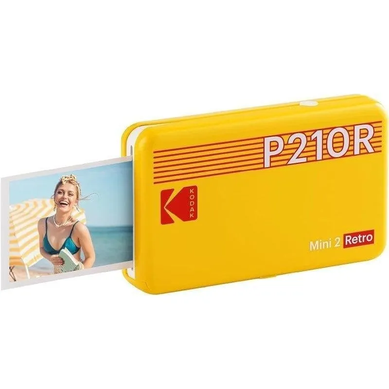 Impresora Fotográfica Bluetooth Kodak Mini 2 Retro P210R portátil con app móvil P210RY