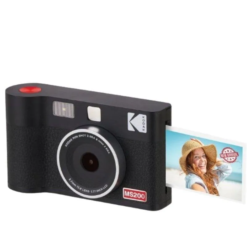 Impresora portátil Kodak MS200 Negro inalámbrica fotos 2,1x3,4 resistente MS200B