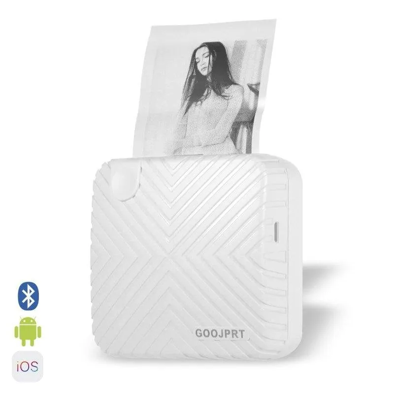Impresora Térmica Bluetooth Dam Electronics Mini Portátil Blanco y Negro 203dpi Recargable DMAT0037C01