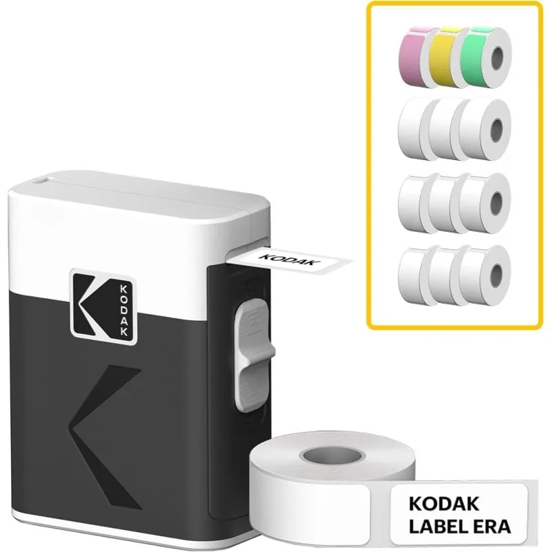 Impresora Térmica Bluetooth Kodak ERA M50 portátil con rollos multicolor y etiquetas personalizables 0192143003946