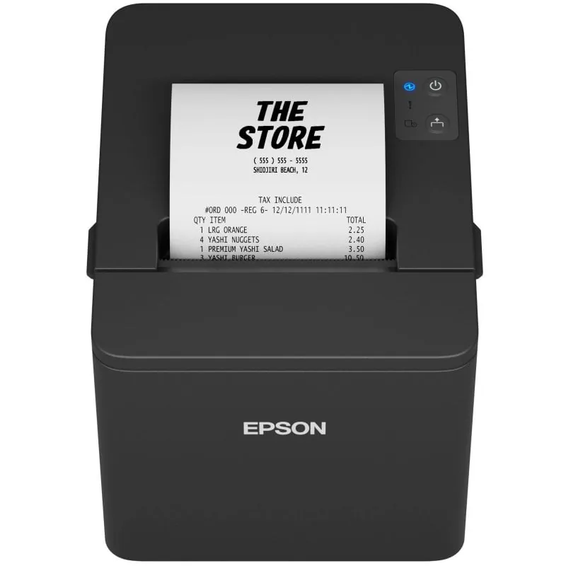 Impresora Térmica Ethernet USB RS-232 Epson TM-T20IV con cortador automático y códigos de barras C31CL47102