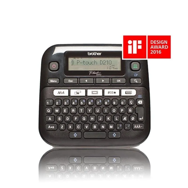 Impresora Transferencia Térmica Brother PT-D210 QWERTY Gris Blanco 180x180 DPI PTD210ZG1