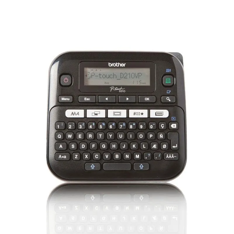 Impresora Transferencia térmica Brother PT-D210VP QWERTY LCD negra 180x180 DPI PTD210VPZG1