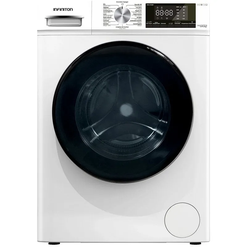 Infiniton WM-S74ABP Lavadora Carga Frontal 7 Kg 1400 RPM Inverter A Blanca WSD-Y8A5D4WD