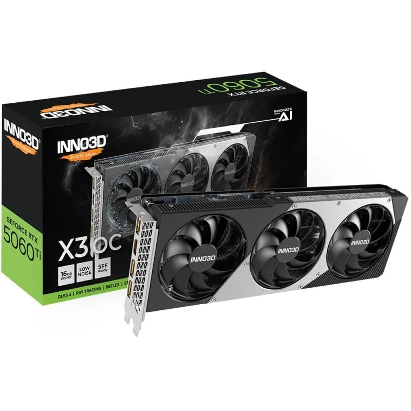 INNO3D GeForce RTX 5060 Ti X3 OC 16GB GDDR7 Reflex 2 RTX AI DLSS4 N506T3-16D7X-191073L