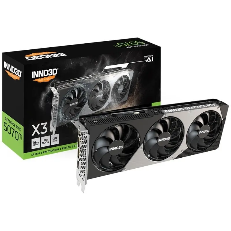 Inno3D GeForce RTX 5070 Ti X3 16GB GDDR7 Reflex 2 RTX AI DLSS4 N507T3-16D7-176068N