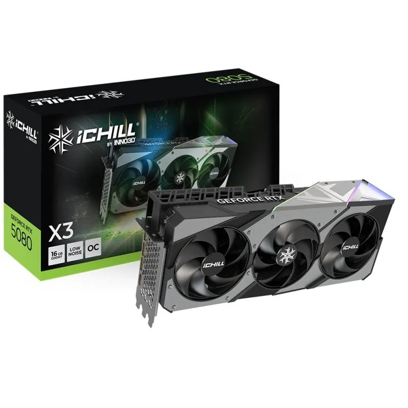 INNO3D GeForce RTX 5080 iCHILL X3 16GB GDDR7 Reflex 2 RTX AI DLSS4 C50803-16D7X-176069H