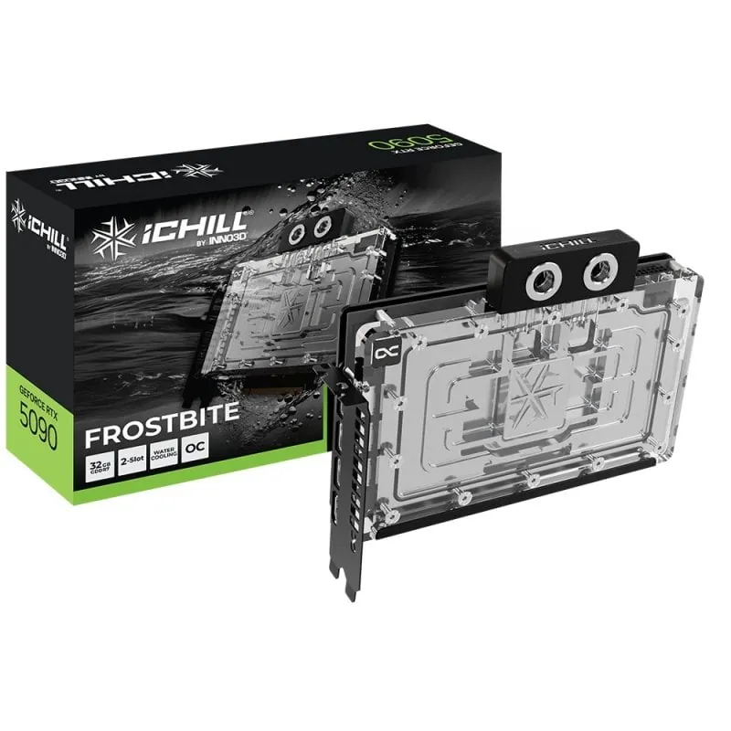 INNO3D GeForce RTX 5090 iCHILL FROSTBITE 32GB GDDR7 Reflex 2 RTX AI DLSS4 C50903-32D7X-1759FB