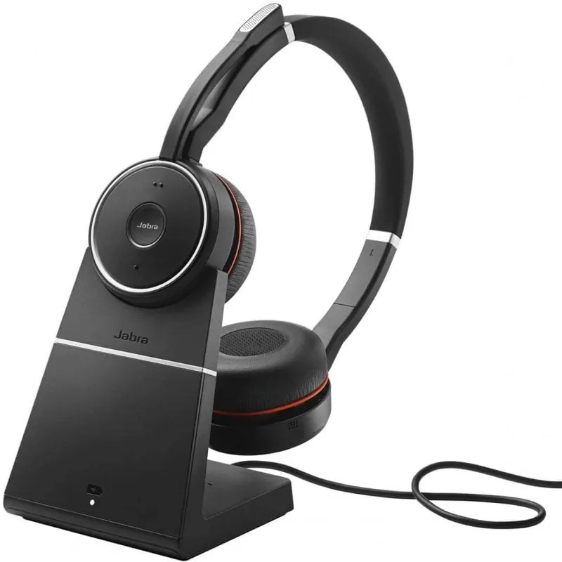 Jabra Evolve 75 MS Auriculares Bluetooth con Base Negro 7599-832-199