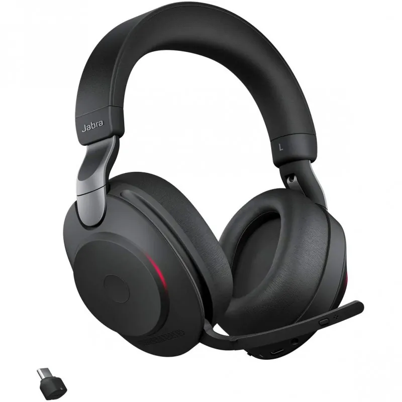 Jabra Evolve2 85 Auriculares Inalámbricos Negros + Soporte de Carga USB-C 28599-989-889