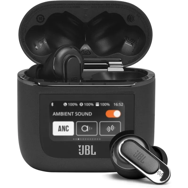 JBL Tour Pro 2 Auriculares Inalámbricos con Tecnología True Adaptive ANC Negro JBLTOURPRO2BLK