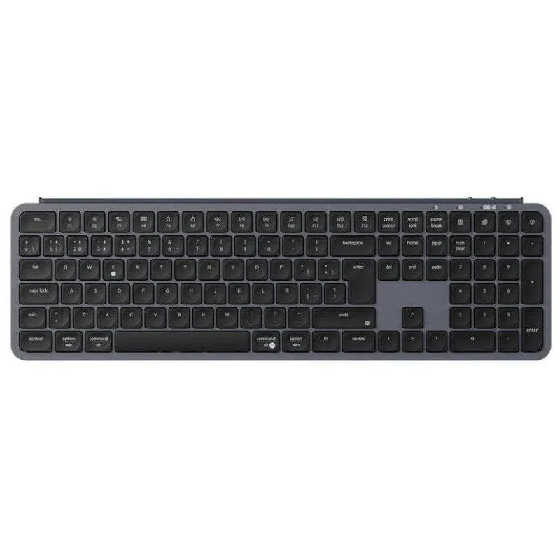 Keychron B6 Pro Ultra-Slim Teclado Inalámbrico Bluetooth Multidispositivo Gris B6P-K1-ES
