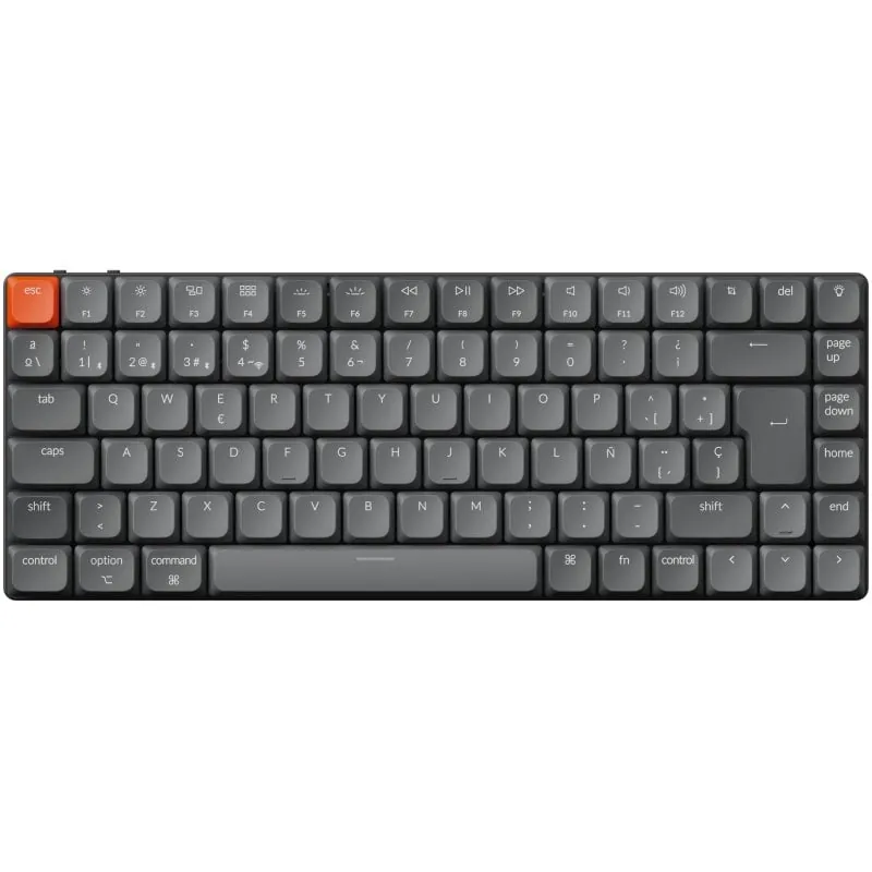 Keychron K3 Max Teclado Mecánico Gaming RGB Gateron Red Hot-Swap Gris K3M-H1-ES