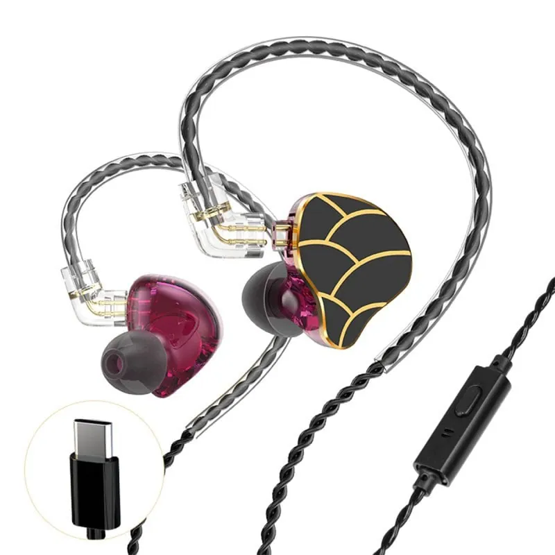 Kinsi H818 Auriculares de Botón InEar Negros/Burdeos 06-01840935-02