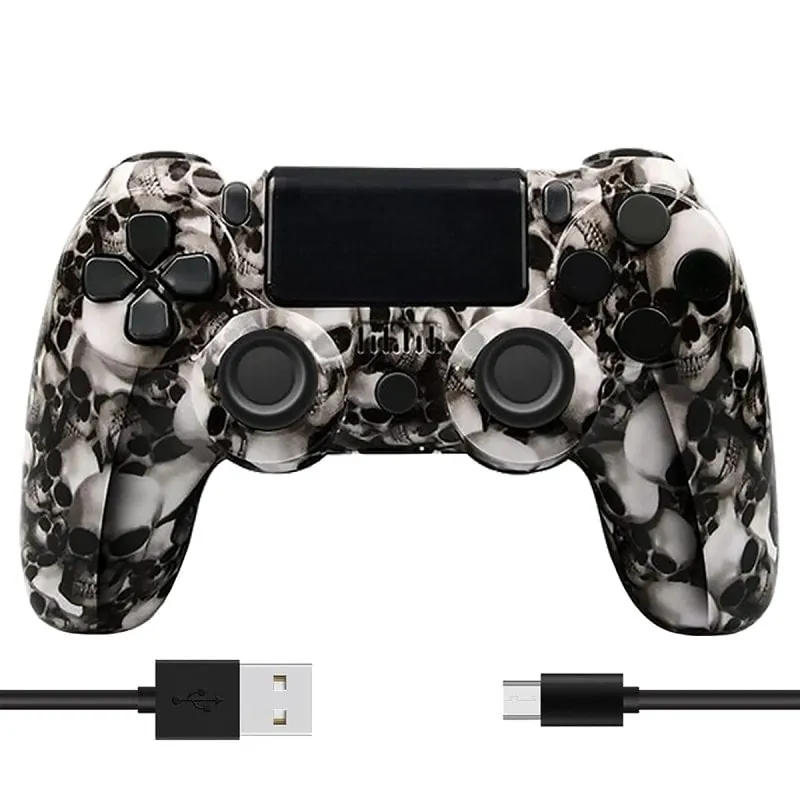 Kinsi P4YXSB Gamepad Compatible con PS4 Cabeza de Fantasma 01-P4YXSB01A