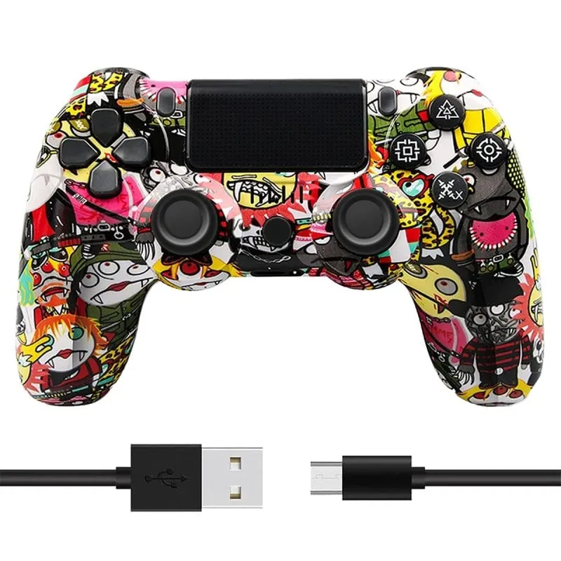 Kinsi P4YXSB Gamepad Compatible con PS4 Dibujos Animados 01-P4YXSB07A