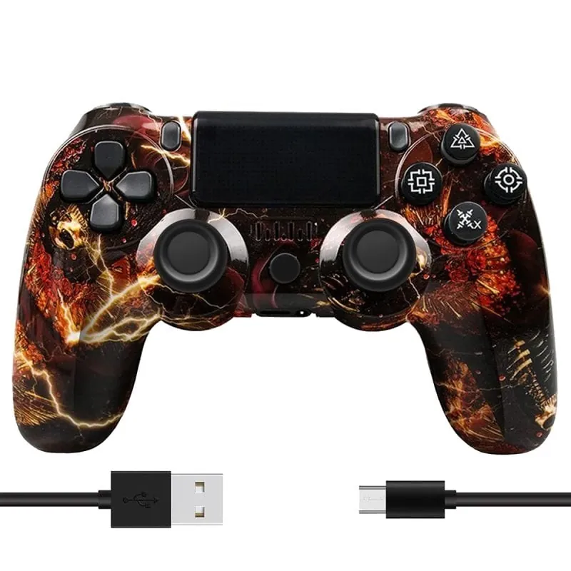 Kinsi P4YXSB Gamepad Compatible con PS4 Fantasma de Fuego 01-P4YXSB03A