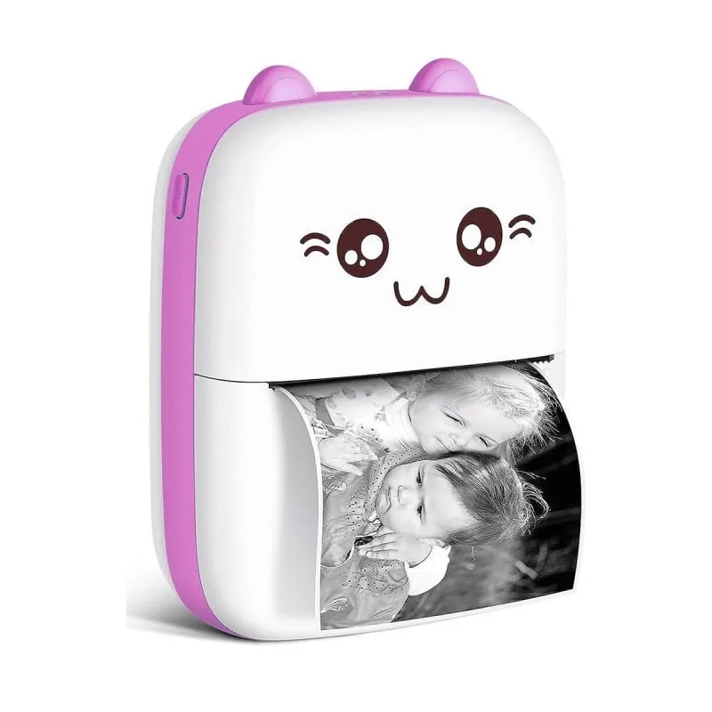 Klack Mini Impresora Portátil Térmica sin Tinta en Papel de Recibo Bluetooth Rosa MINIPRINT_ROSA