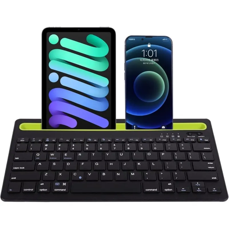 Klack Teclado Multidispositivo Recargable Bluetooth de 2 Canales en Español (Incluye Ñ) Negro TECLADOBTMULTIPLATFORM_NEGRO