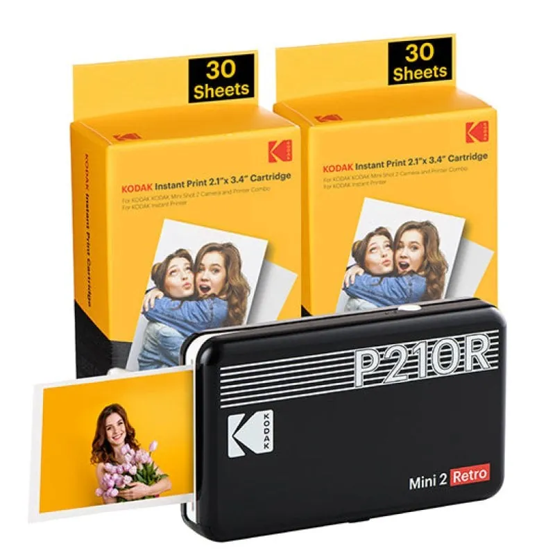 Kodak Mini 2 Retro Impresora por Sublimación + 68 Fotos P210RB60