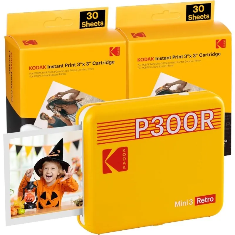 Kodak Mini Retro 3 Impresora Fotográfica Sublimación + 68 Fotos P300RY60