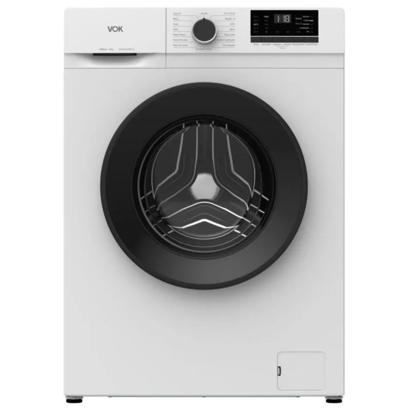 Lavadora carga frontal VOK 6Kg 1000 RPM Motor Inverter 15 programas Función Vapor EVW-6UDWL21