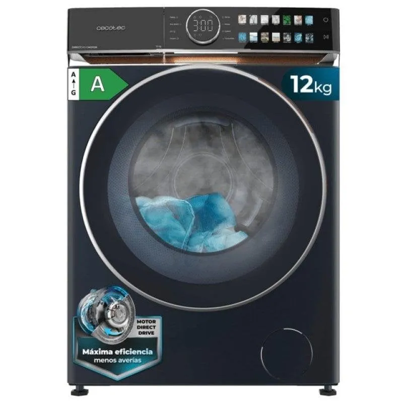 Lavadora Cecotec Bolero DressCode 12980 Carga Frontal 12 kg 1400 rpm A Azul Luz UV Vapor 02026