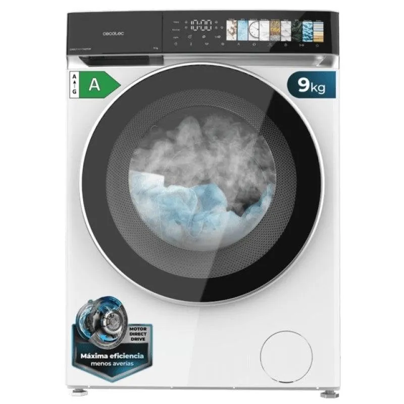 Lavadora Cecotec Bolero DressCode 9970 Carga Frontal 9 kg 1400 rpm A Blanca Vapor SteamMax A01_EU01_104029