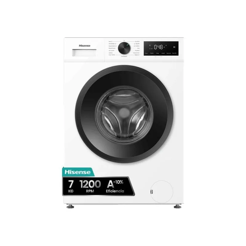 Lavadora Hisense WF1I7022BWJ Carga Frontal 7 kg 1200 rpm A Blanca Inverter Vapor WF1I7022BWJ