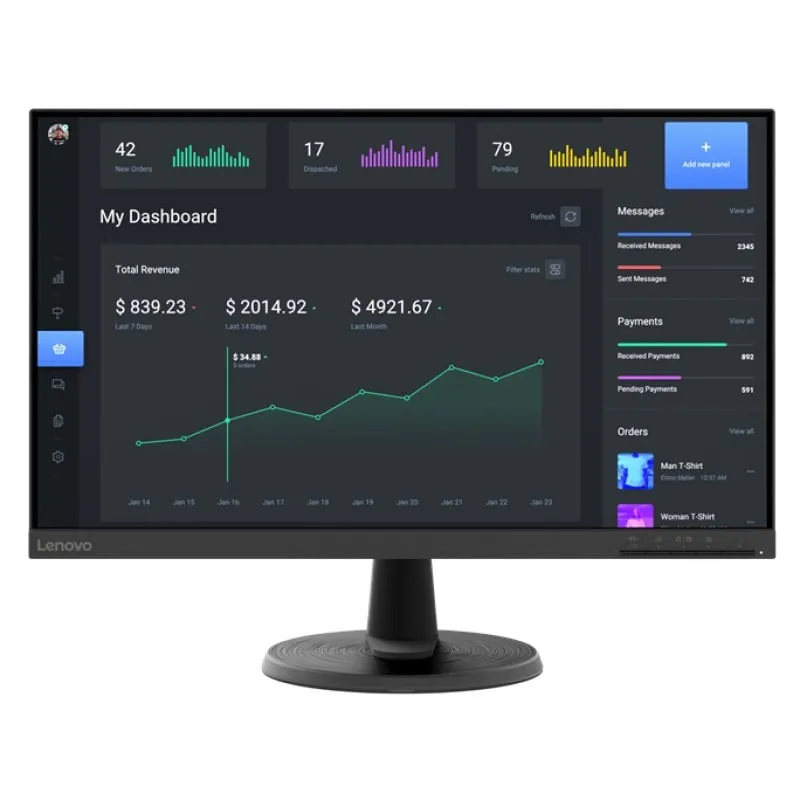 Lenovo D24-40 23.8" LED FullHD 75Hz FreeSync 67A2KAC6EU