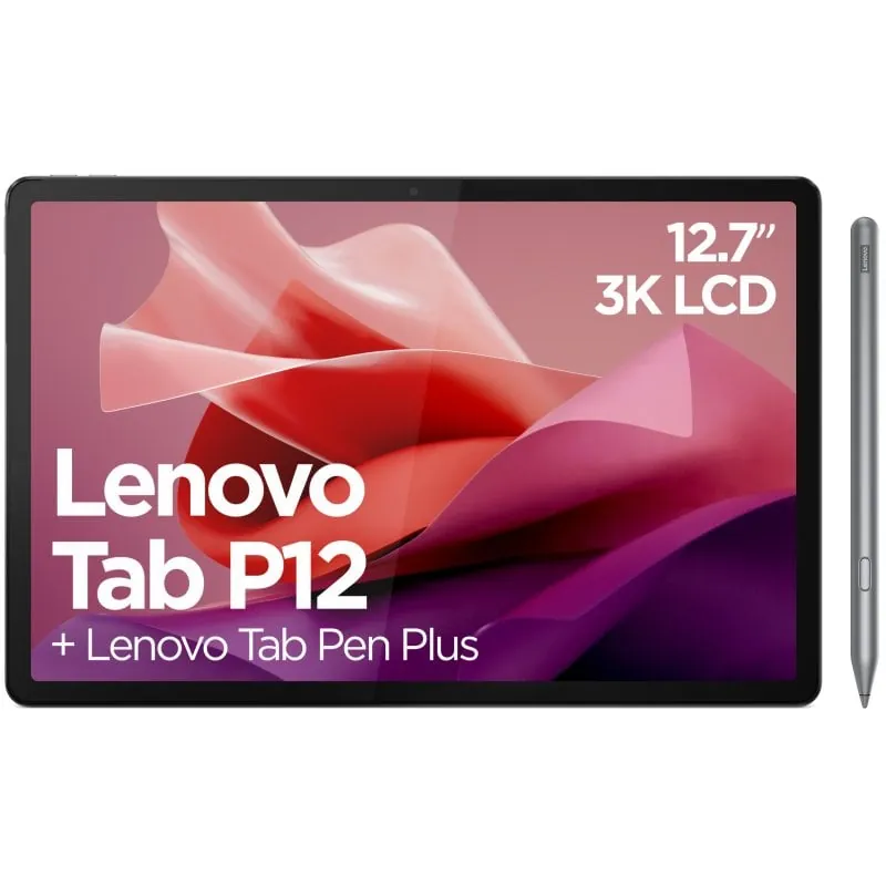 Lenovo Tab P12 12.7" 3K LCD 8/256GB Gris Tormenta + Lenovo Tab Pen Plus ZACH0199ES