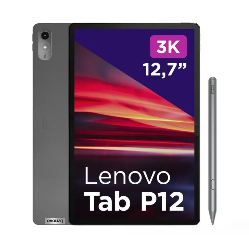 Lenovo Tab P12 Octacore/8GB/128GB/12.7" Gris Tormenta Incluye Lenovo Tab Pen Plus ZACH0112SE