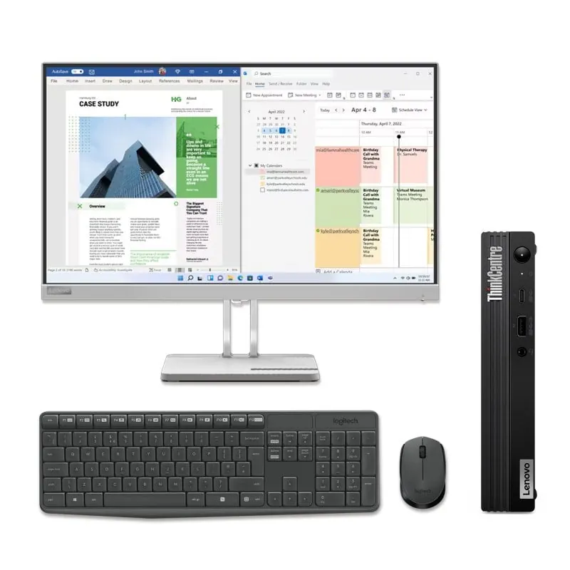 Lenovo Tiny M75q AMD Ryzen 5 5650GE PRO/8GB/512GB SSD + Lenovo L25e-40 24.5"+ Logitech MK235 11JQS5U100BUNDLE