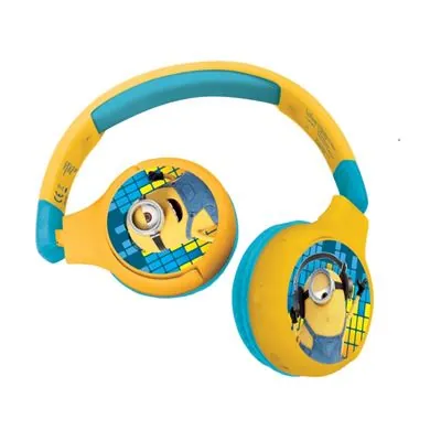 Lexibook Auriculares Infantiles Bluetooth 2 en 1 Minions HPBT010DES