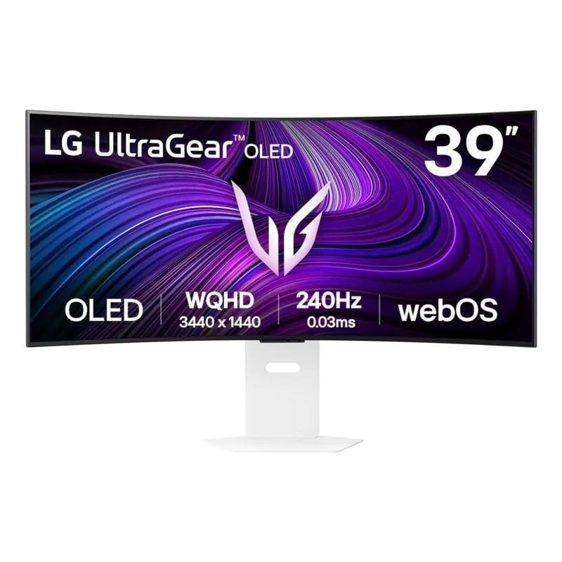 LG 39GX90SA-W 39" WQHD 240Hz OLED Curvo G-SYNC FreeSync Gaming Blanco Smart USB-C 39GX90SA-W