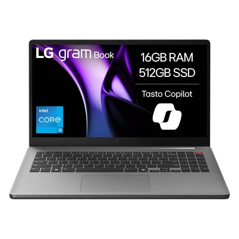 LG Gram Book 15U50T-G.AA56D 15.6″ Intel Core i5-1334U 16GB 512GB SSD IPS Full HD Silver Windows 11 Home 15U50T-G.AA56D