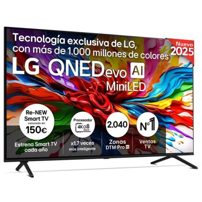 LG QNED evo MiniLED AI 85QNED92A6A 86" 4K UltraHD 120Hz Smart TV WebOS HDR10 Dolby Vision FreeSync 85QNED92A6A.AEUQ