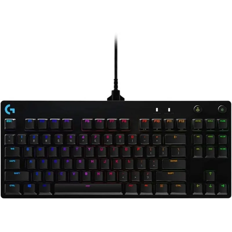 Logitech G PRO Teclado Mecánico TKL Gaming RGB Switch GX Blue con Clic Perceptible 920-010593