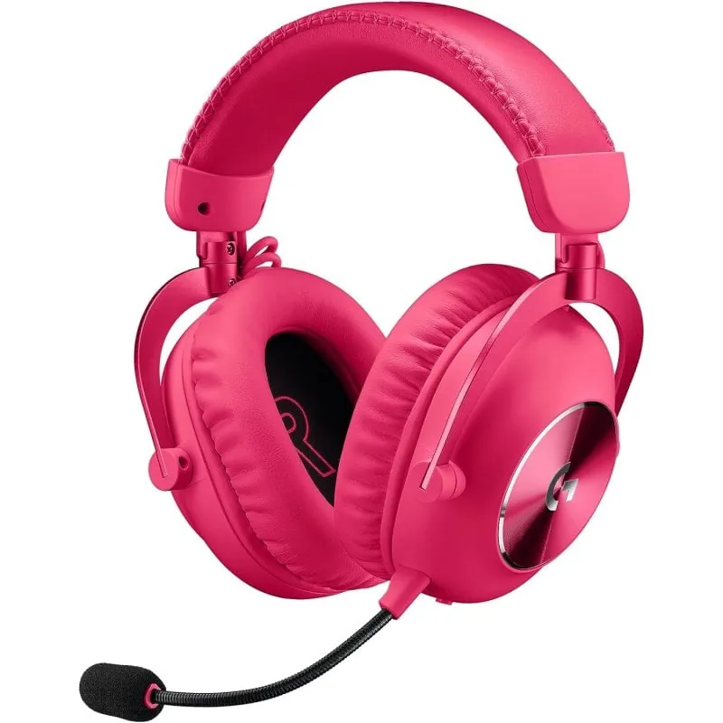 Logitech G PRO X 2 LIGHTSPEED Auriculares Inalámbricos Bluetooth Gaming Magenta 981-001275