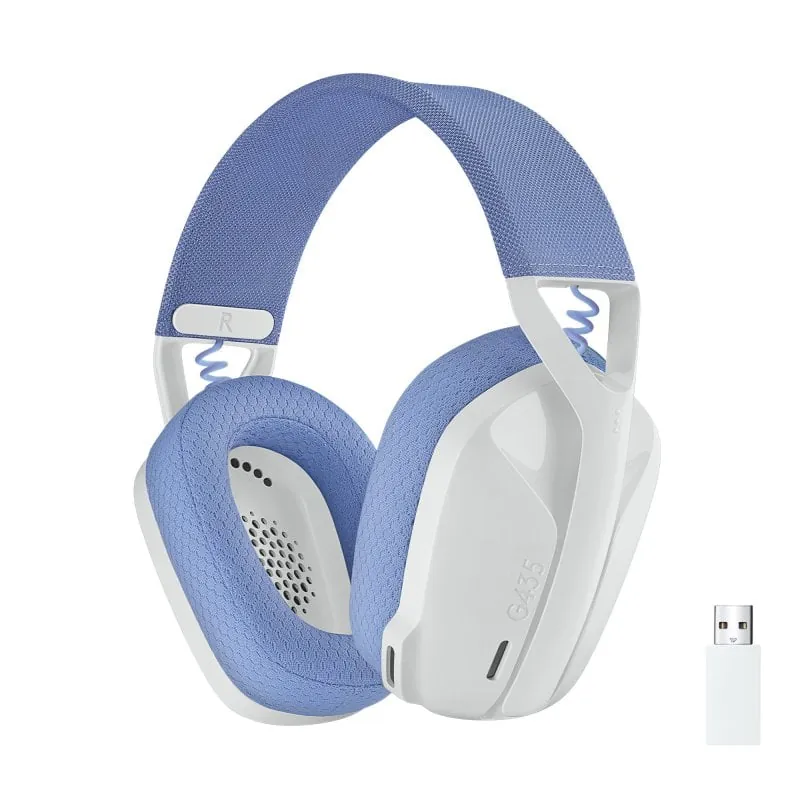 Logitech G435 LIGHTSPEED Auriculares Gaming Inalámbricos Blancos 981-001074
