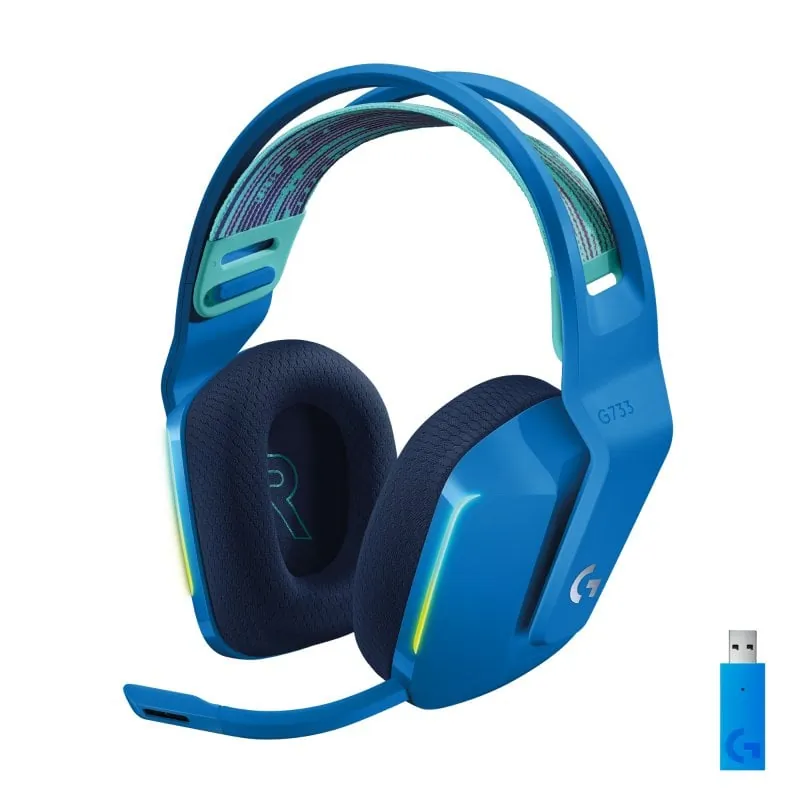 Logitech G733 Lightspeed RGB Auriculares con Micrófono Inalámbricos Gaming Azules 981-000943