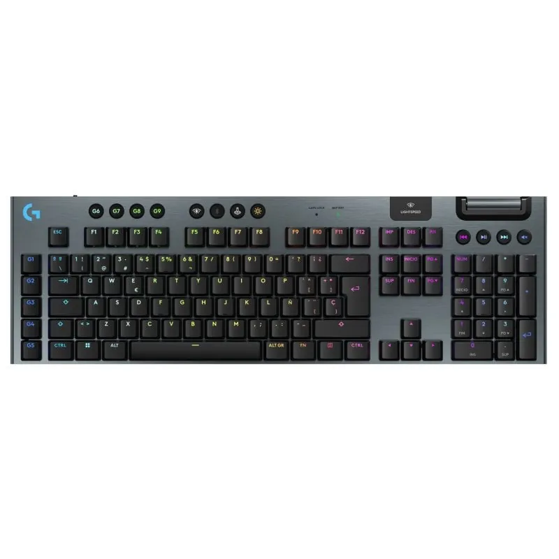 Logitech G915 X LIGHTSPEED Teclado Mecánico Gaming Inalámbrico GL Tactile PBT Negro 920-012677