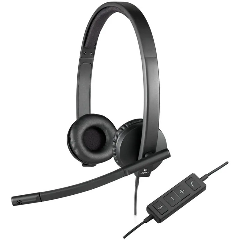 Logitech H570E Auriculares con Micrófono Negros 981-000575