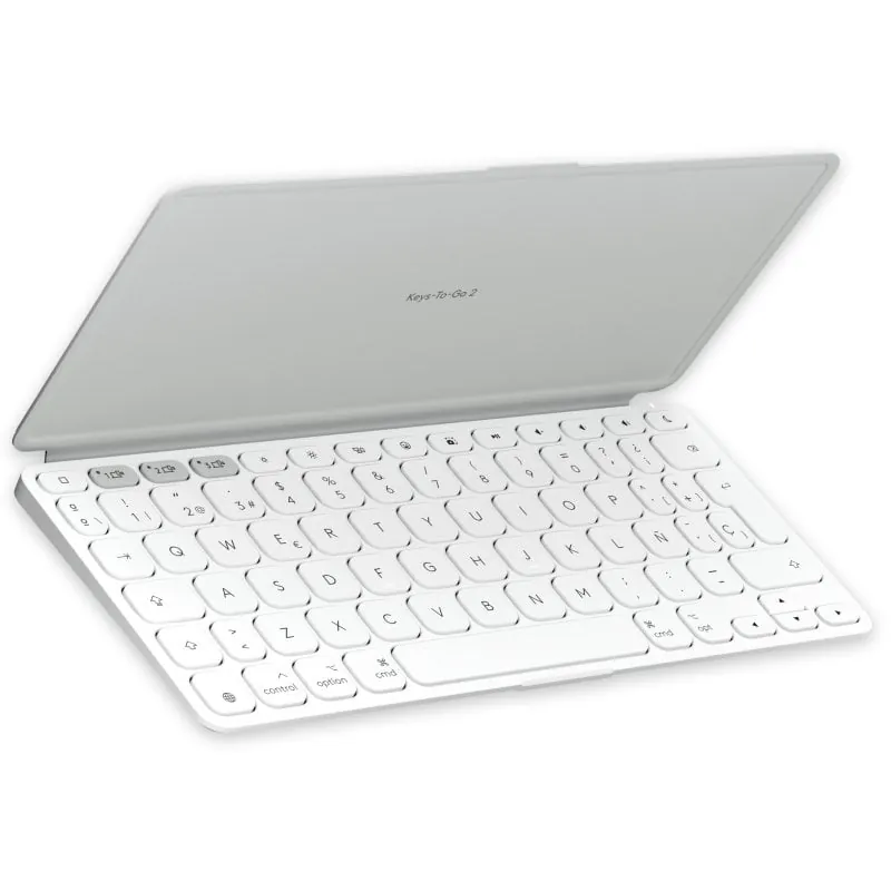 Logitech Keys-To-Go 2 para Apple Teclado Multidispositivo Inalámbrico Bluetooth Gris Pálido 920-013011