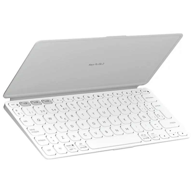 Logitech Keys-To-Go 2 Teclado Multidispositivo Inalámbrico Bluetooth Gris Pálido 920-012974