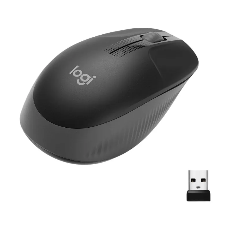 Logitech M190 Ratón Inalámbrico Full Size 1000DPI Gris 910-005905