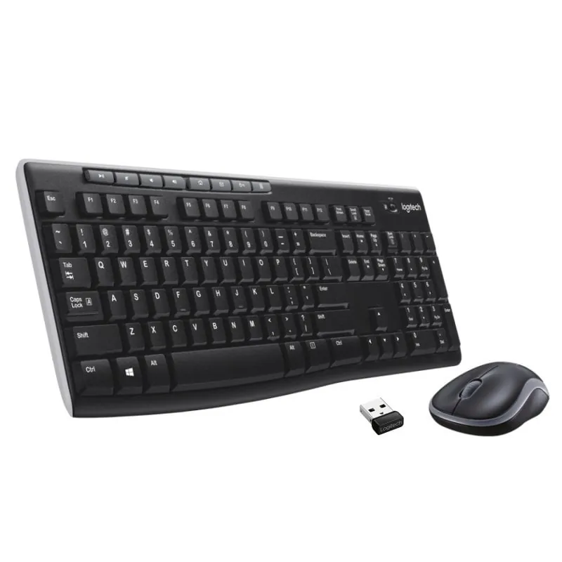 Logitech MK270 Combo Teclado y Ratón Inalámbrico para Windows, Ratón Compacto, 8 Teclas Multimedia 920-004513