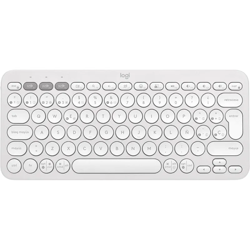 Logitech Pebble Keys 2 K380s Teclado Bluetooth Multidispositivo Blanco 920-011828