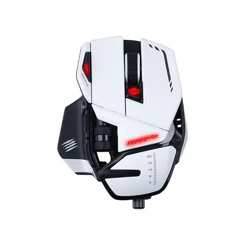 Mad Catz R.A.T. 6+ Ratón Gaming 12000DPI RGB Blanco MR04DCINWH000-0