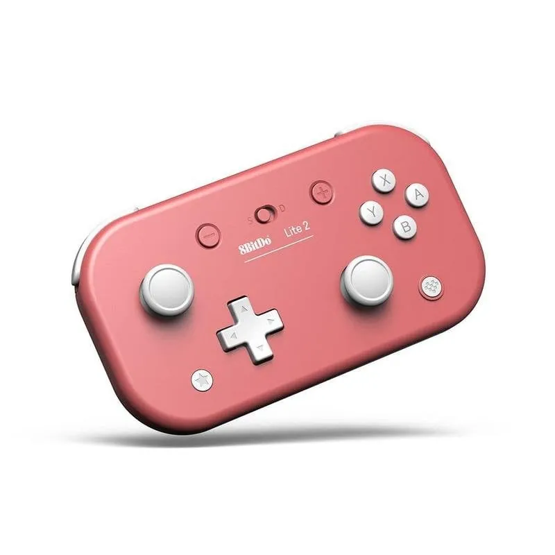 Mando 8Bitdo Lite 2 Rosa Bluetooth USB Android Nintendo Switch Batería Integrada RET00299
